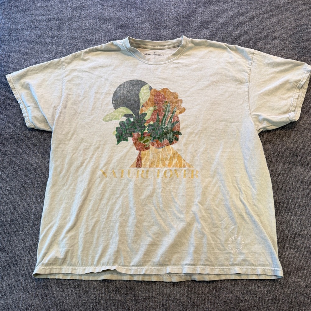 Desert Dreamer Reyna Noriega Nature Lover Graphic T-Shirt OS Sage Green Cotton